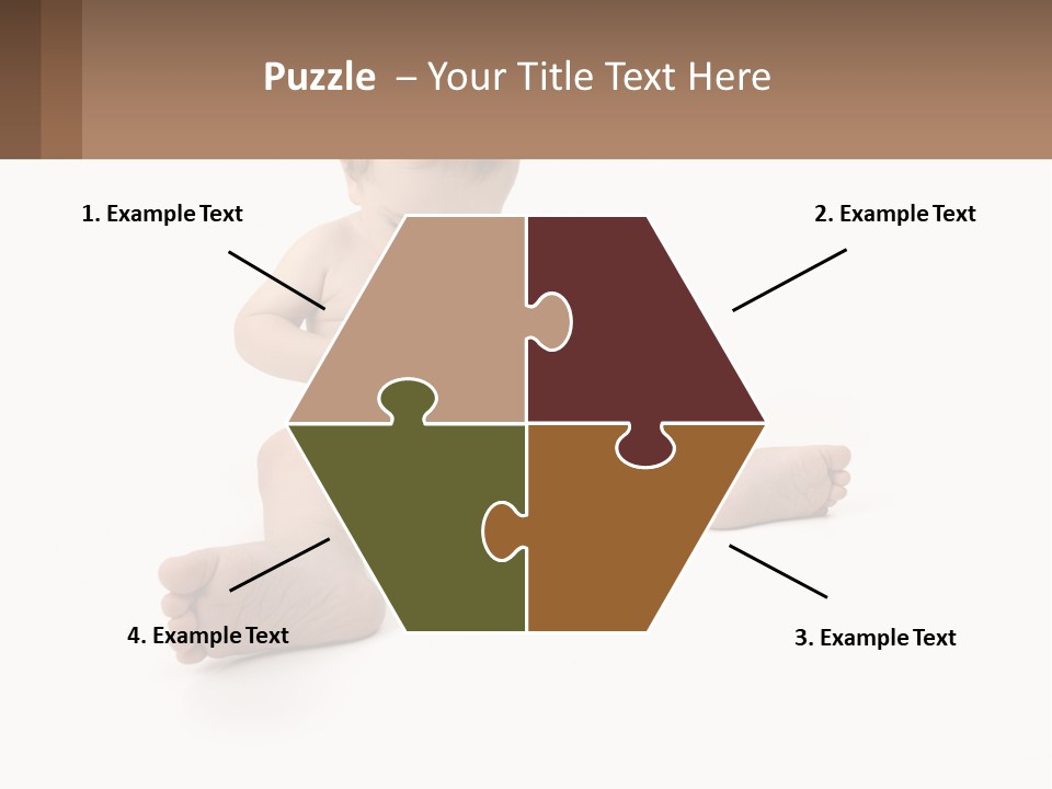 A Baby Sitting On The Ground With A Diaper PowerPoint Template