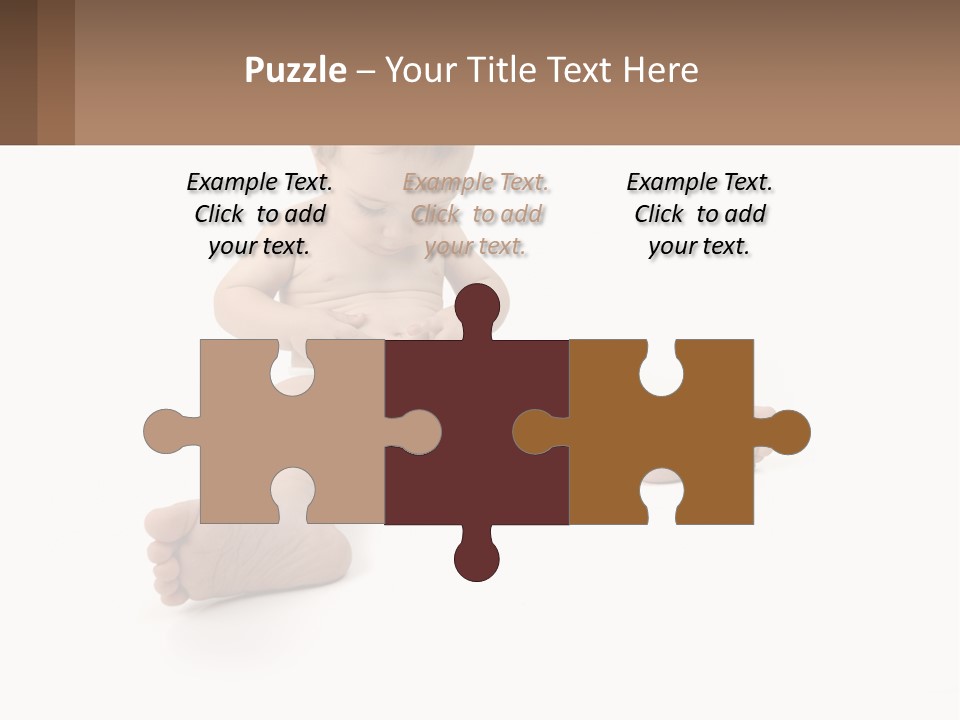 A Baby Sitting On The Ground With A Diaper PowerPoint Template