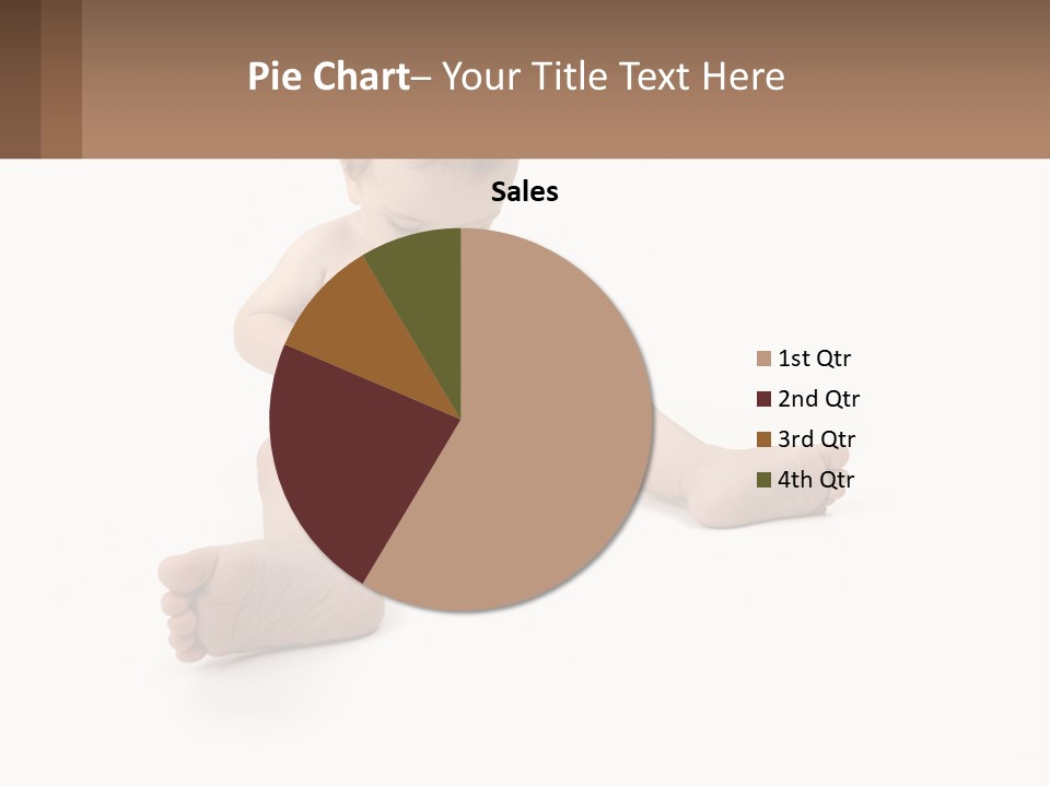 A Baby Sitting On The Ground With A Diaper PowerPoint Template