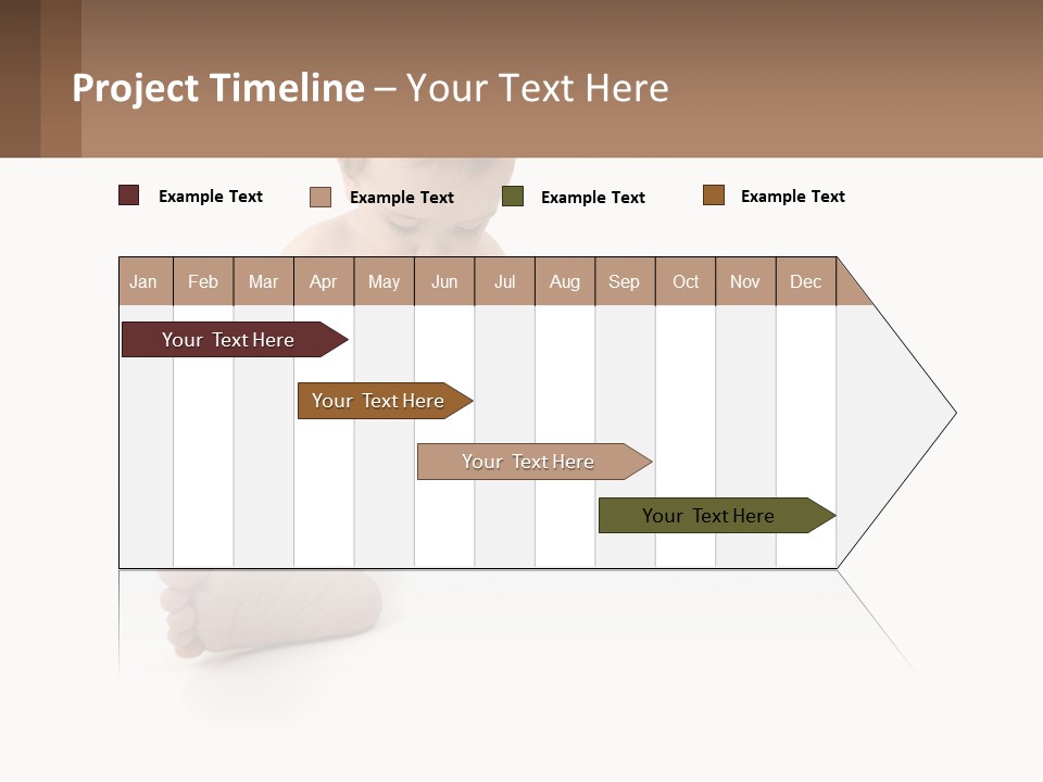 A Baby Sitting On The Ground With A Diaper PowerPoint Template