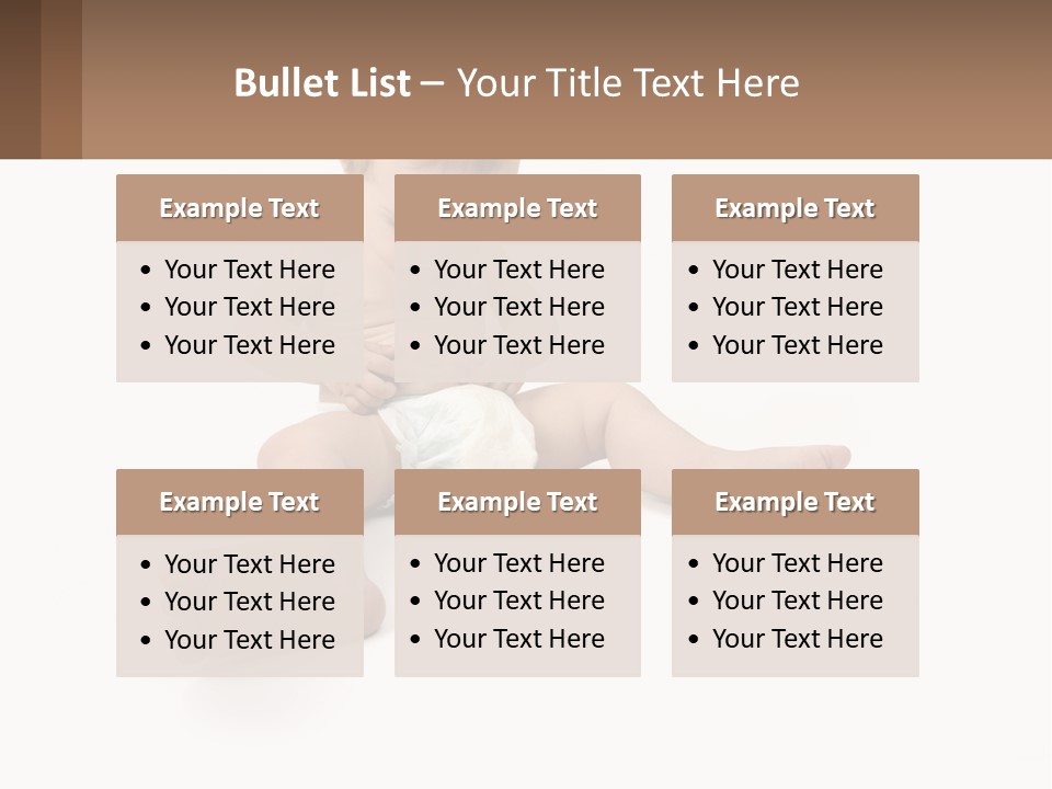 A Baby Sitting On The Ground With A Diaper PowerPoint Template