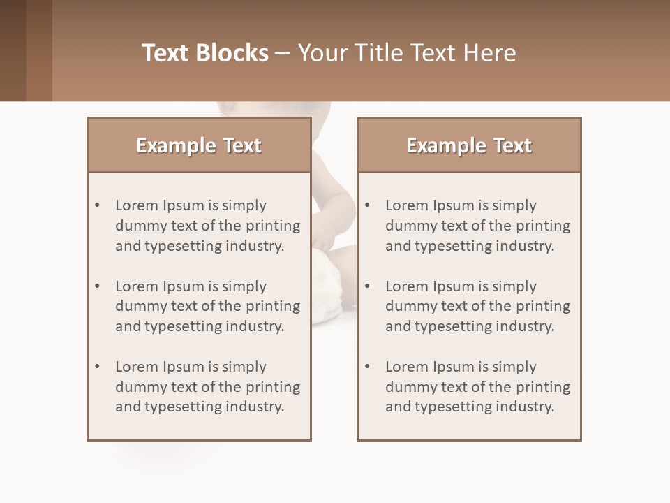 A Baby Sitting On The Ground With A Diaper PowerPoint Template