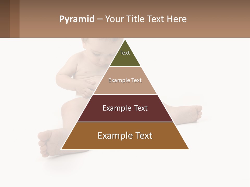 A Baby Sitting On The Ground With A Diaper PowerPoint Template