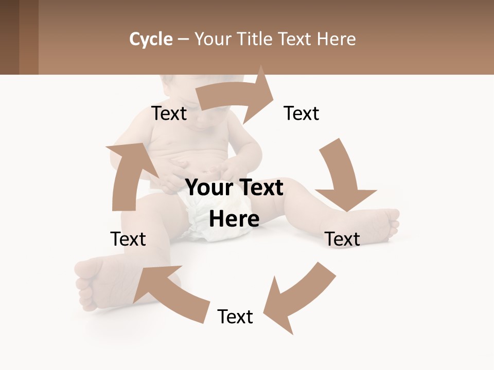 A Baby Sitting On The Ground With A Diaper PowerPoint Template