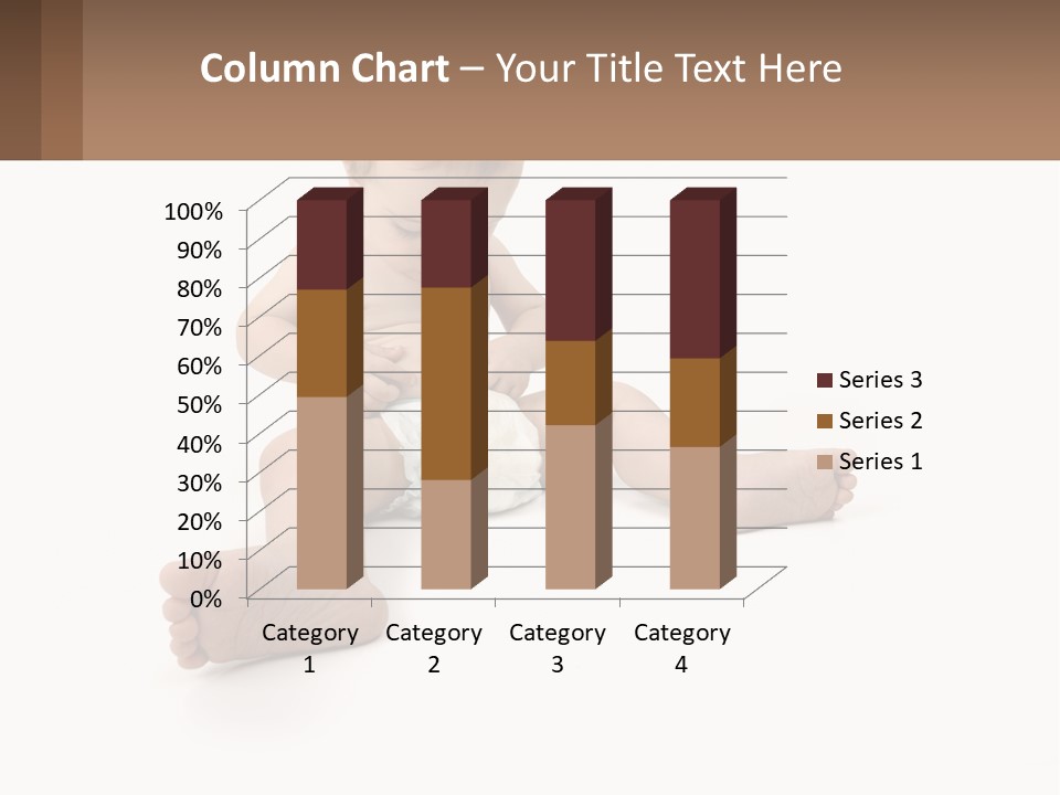 A Baby Sitting On The Ground With A Diaper PowerPoint Template