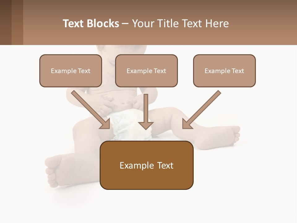 A Baby Sitting On The Ground With A Diaper PowerPoint Template
