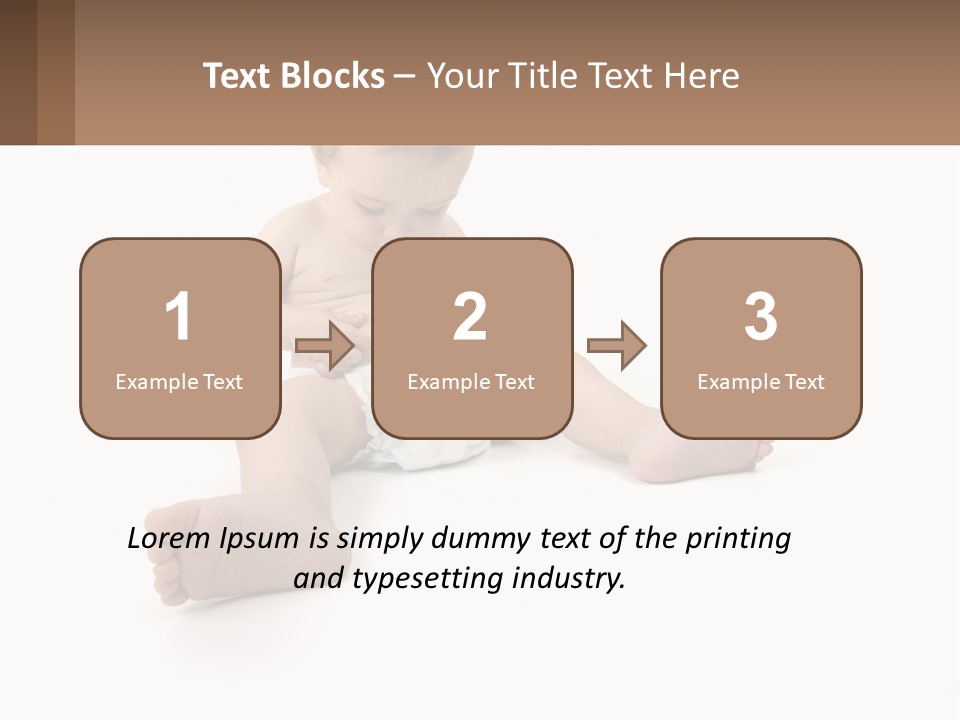 A Baby Sitting On The Ground With A Diaper PowerPoint Template