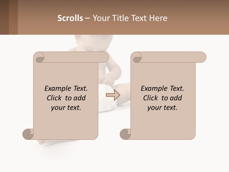 A Baby Sitting On The Ground With A Diaper PowerPoint Template