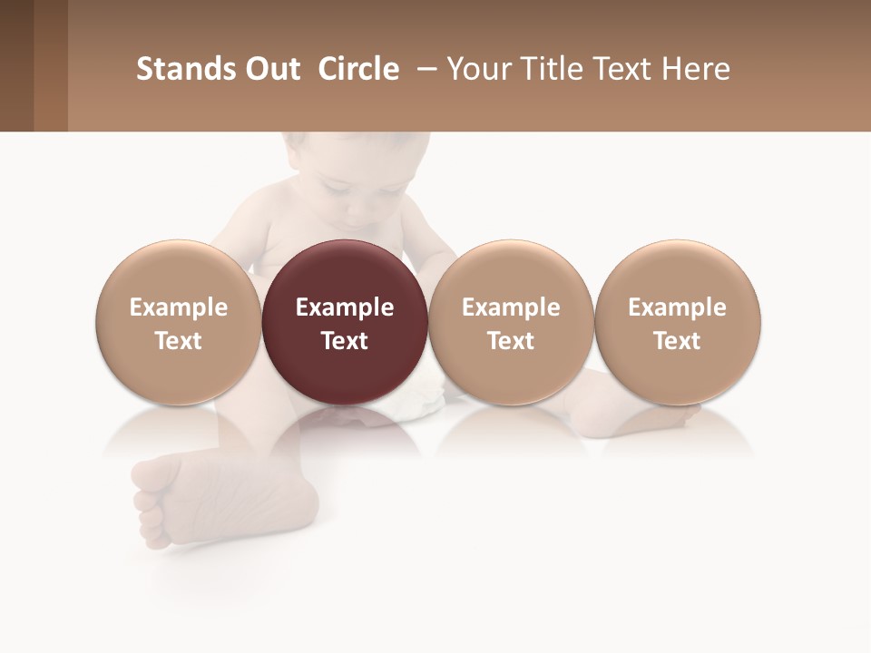 A Baby Sitting On The Ground With A Diaper PowerPoint Template