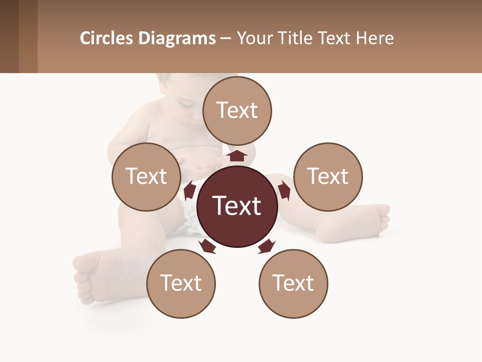 A Baby Sitting On The Ground With A Diaper PowerPoint Template