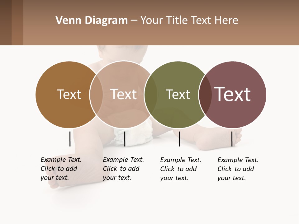 A Baby Sitting On The Ground With A Diaper PowerPoint Template