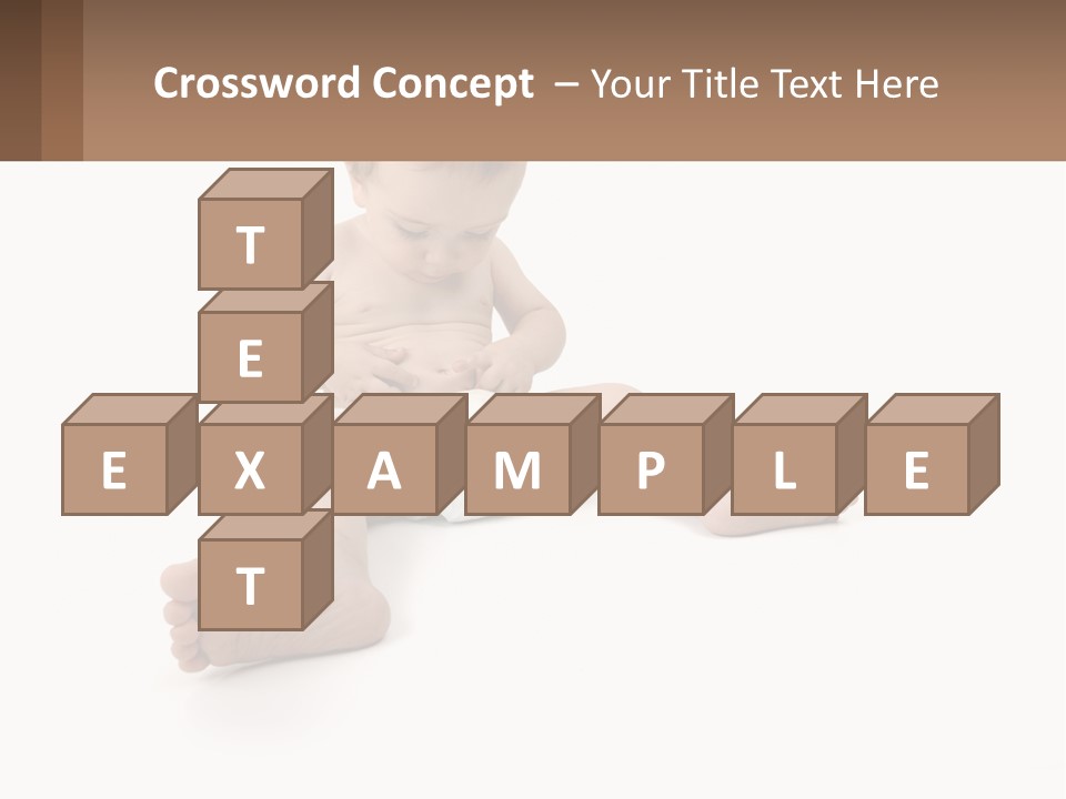 A Baby Sitting On The Ground With A Diaper PowerPoint Template