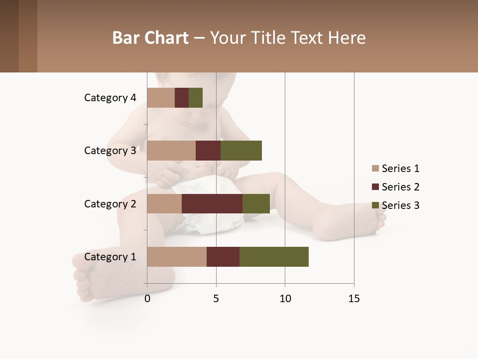 A Baby Sitting On The Ground With A Diaper PowerPoint Template