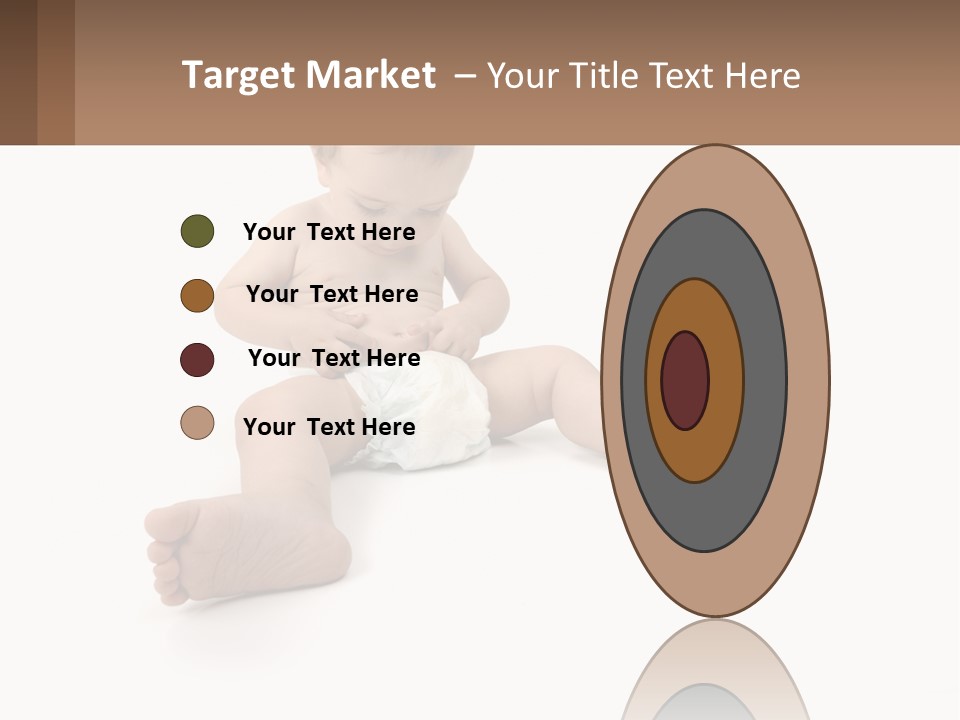 A Baby Sitting On The Ground With A Diaper PowerPoint Template