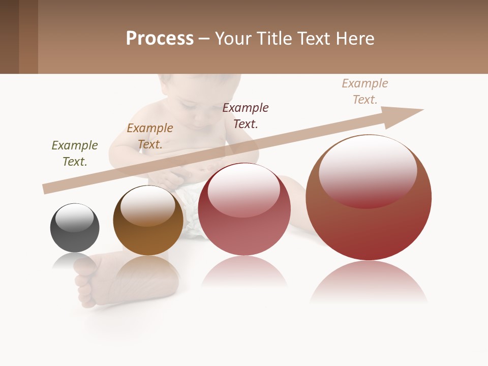 A Baby Sitting On The Ground With A Diaper PowerPoint Template