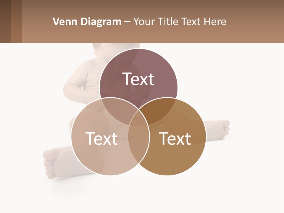 A Baby Sitting On The Ground With A Diaper PowerPoint Template