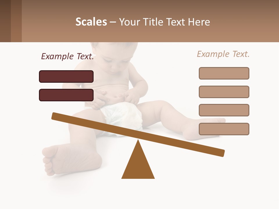 A Baby Sitting On The Ground With A Diaper PowerPoint Template