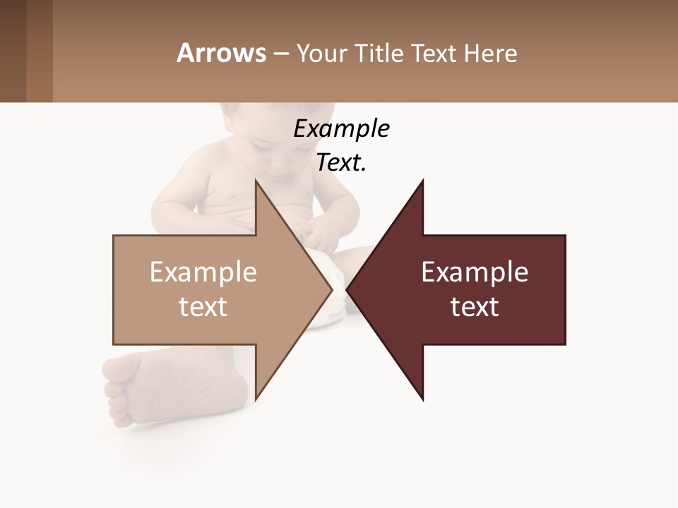 A Baby Sitting On The Ground With A Diaper PowerPoint Template