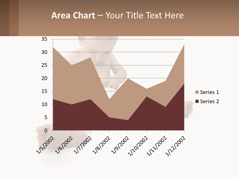 A Baby Sitting On The Ground With A Diaper PowerPoint Template