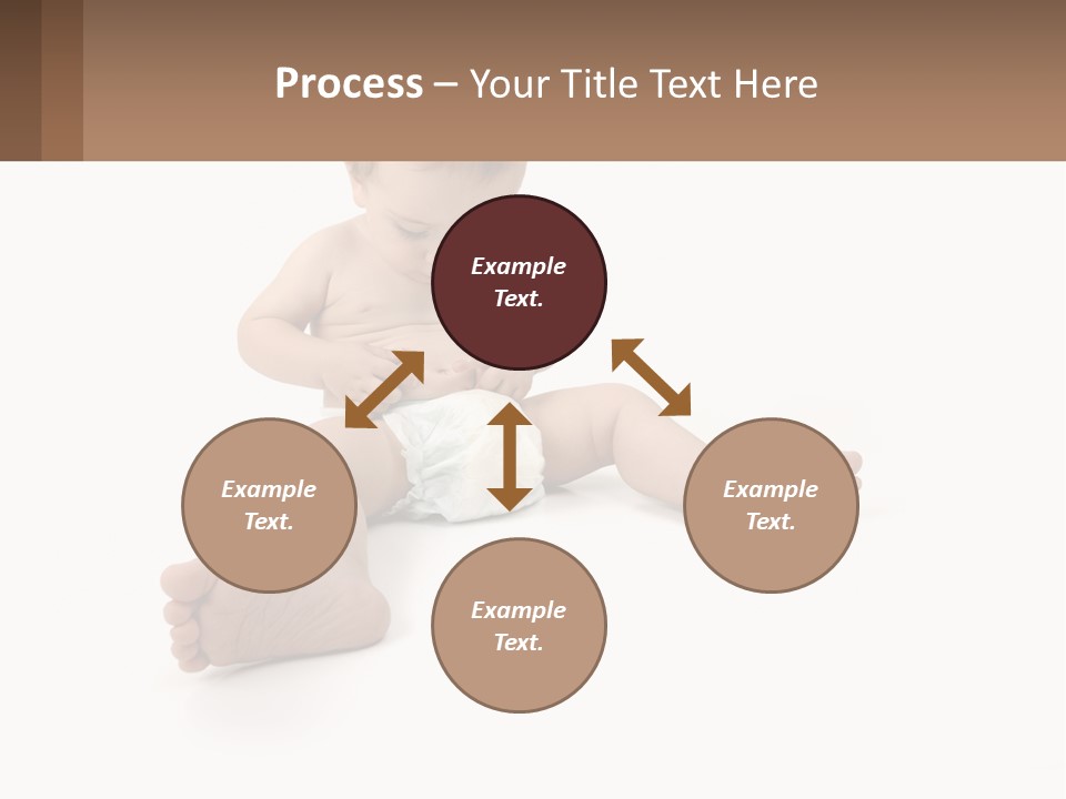 A Baby Sitting On The Ground With A Diaper PowerPoint Template