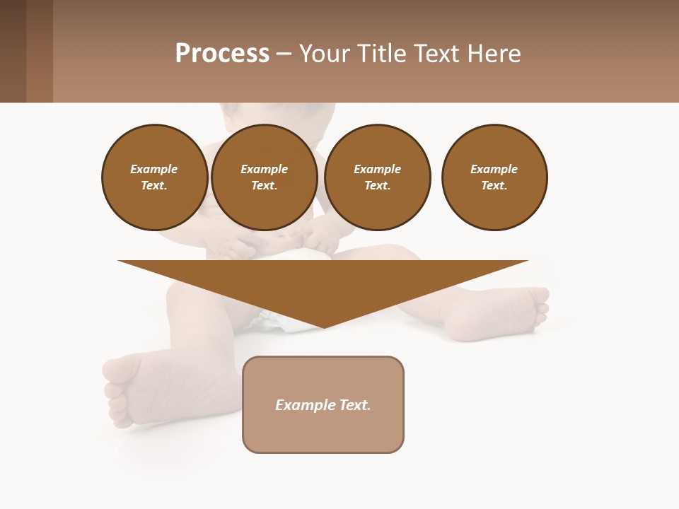 A Baby Sitting On The Ground With A Diaper PowerPoint Template