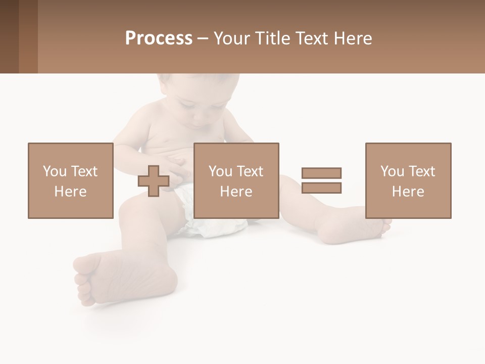 A Baby Sitting On The Ground With A Diaper PowerPoint Template