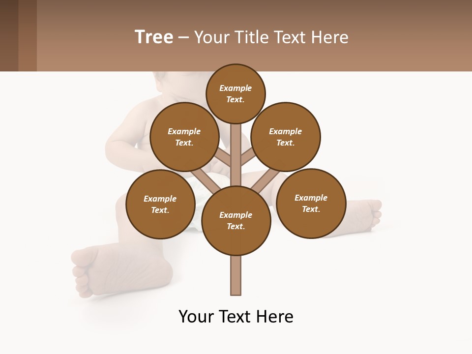 A Baby Sitting On The Ground With A Diaper PowerPoint Template