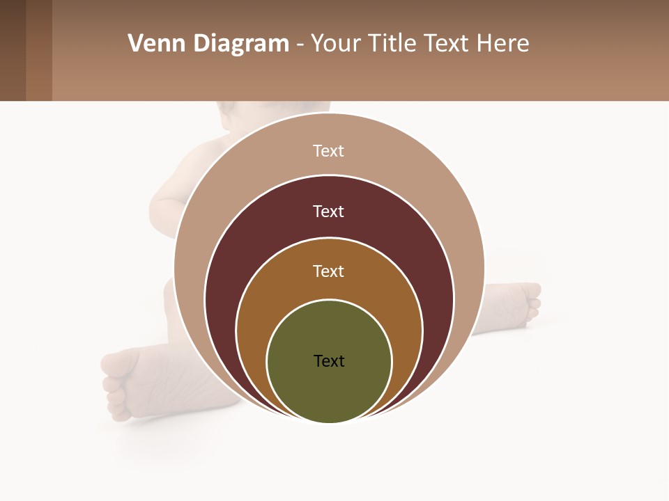 A Baby Sitting On The Ground With A Diaper PowerPoint Template