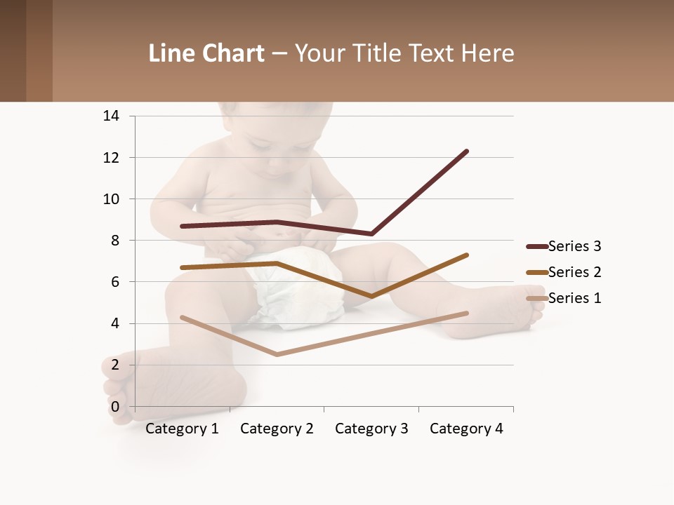 A Baby Sitting On The Ground With A Diaper PowerPoint Template