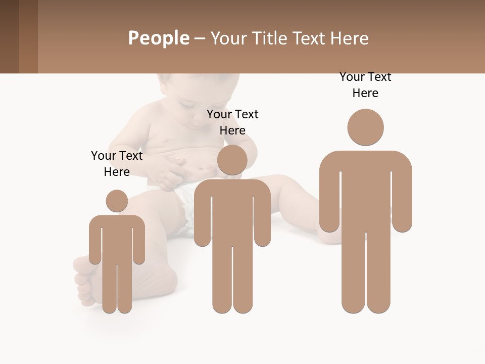 A Baby Sitting On The Ground With A Diaper PowerPoint Template