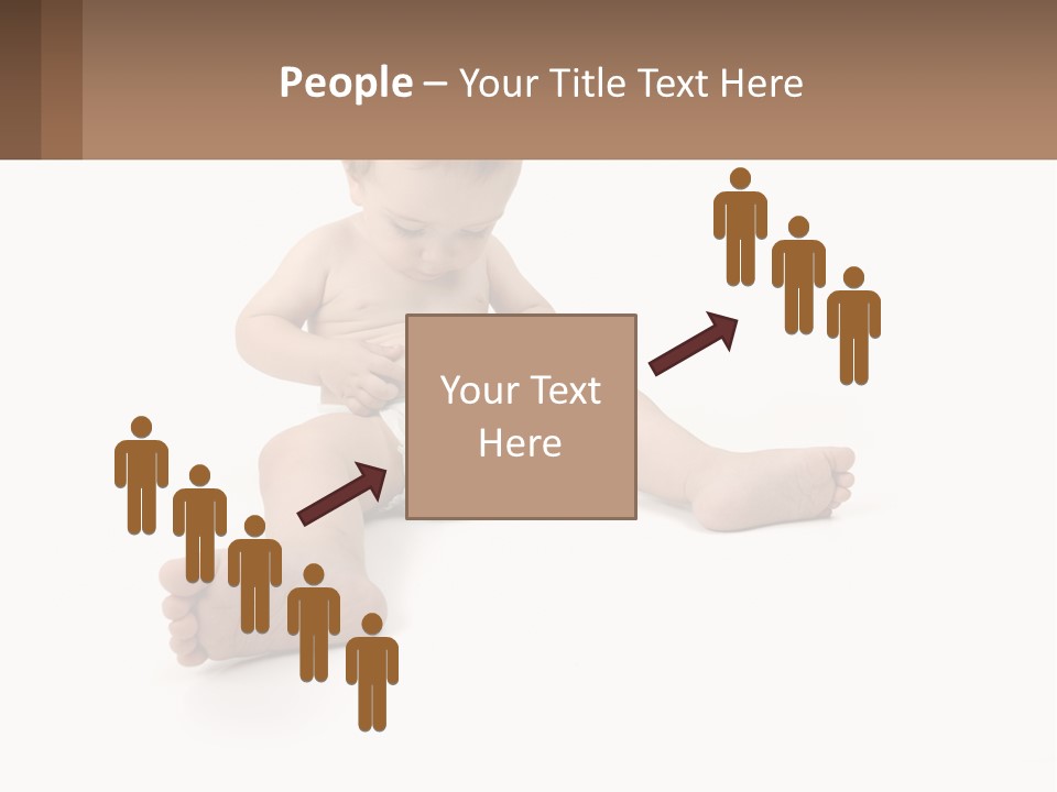 A Baby Sitting On The Ground With A Diaper PowerPoint Template