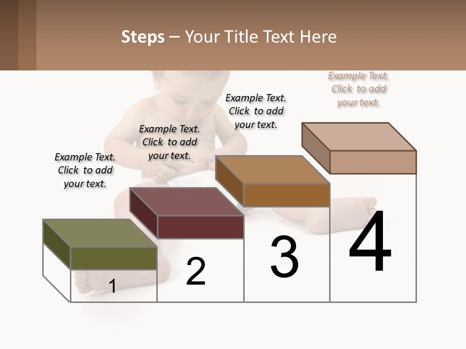 A Baby Sitting On The Ground With A Diaper PowerPoint Template