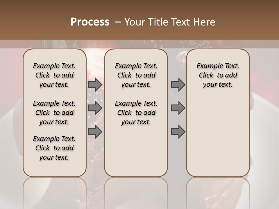 A Piece Of Chocolate Cake With Strawberries On Top PowerPoint Template