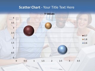 A Group Of People Standing Around A Table PowerPoint Template