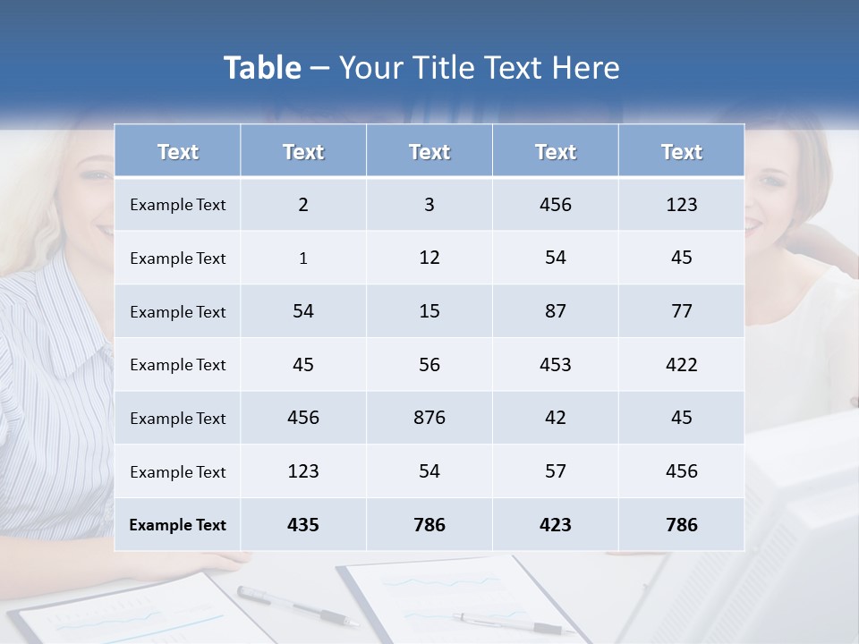 A Group Of People Standing Around A Table PowerPoint Template