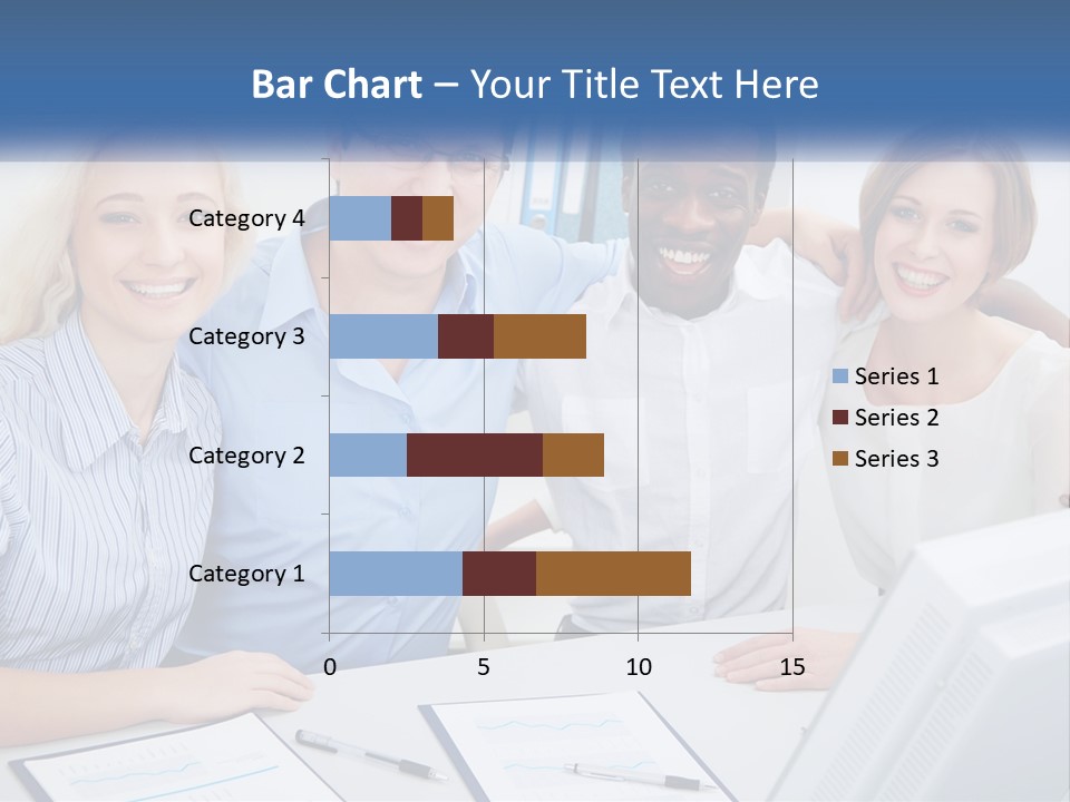 A Group Of People Standing Around A Table PowerPoint Template
