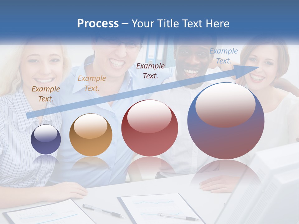 A Group Of People Standing Around A Table PowerPoint Template