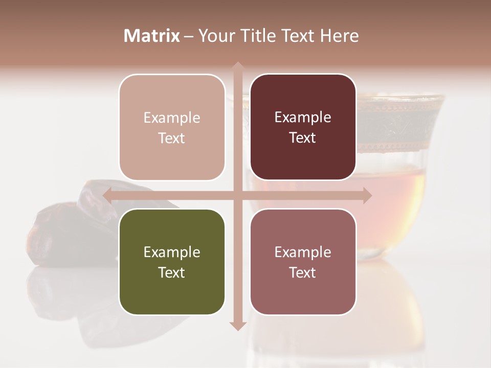 A Cup Of Tea Next To A Bowl Of Raisins PowerPoint Template