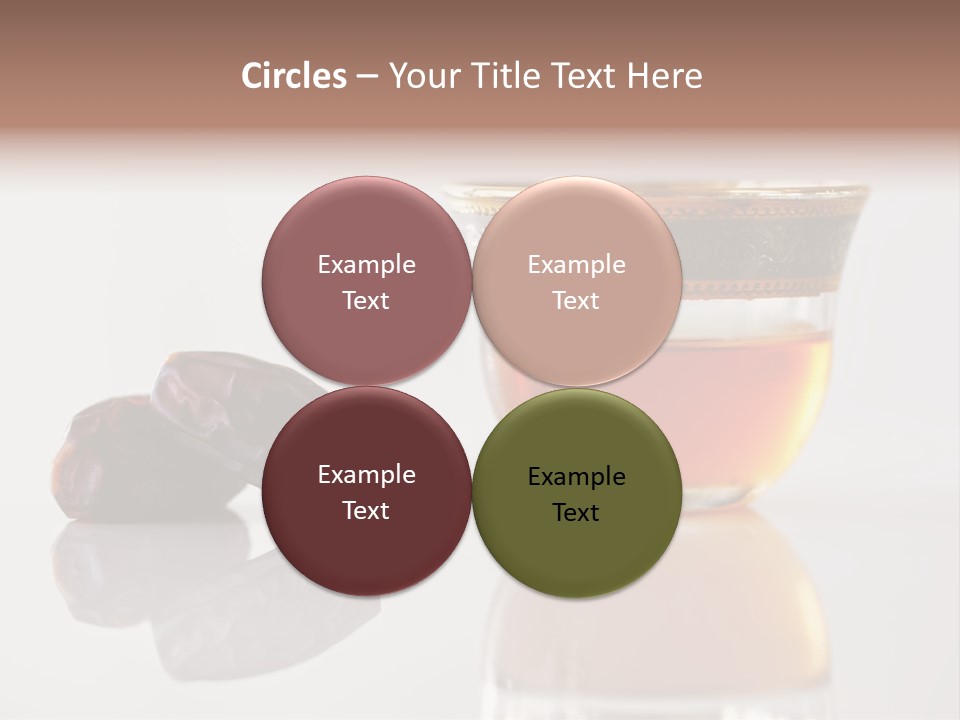 A Cup Of Tea Next To A Bowl Of Raisins PowerPoint Template