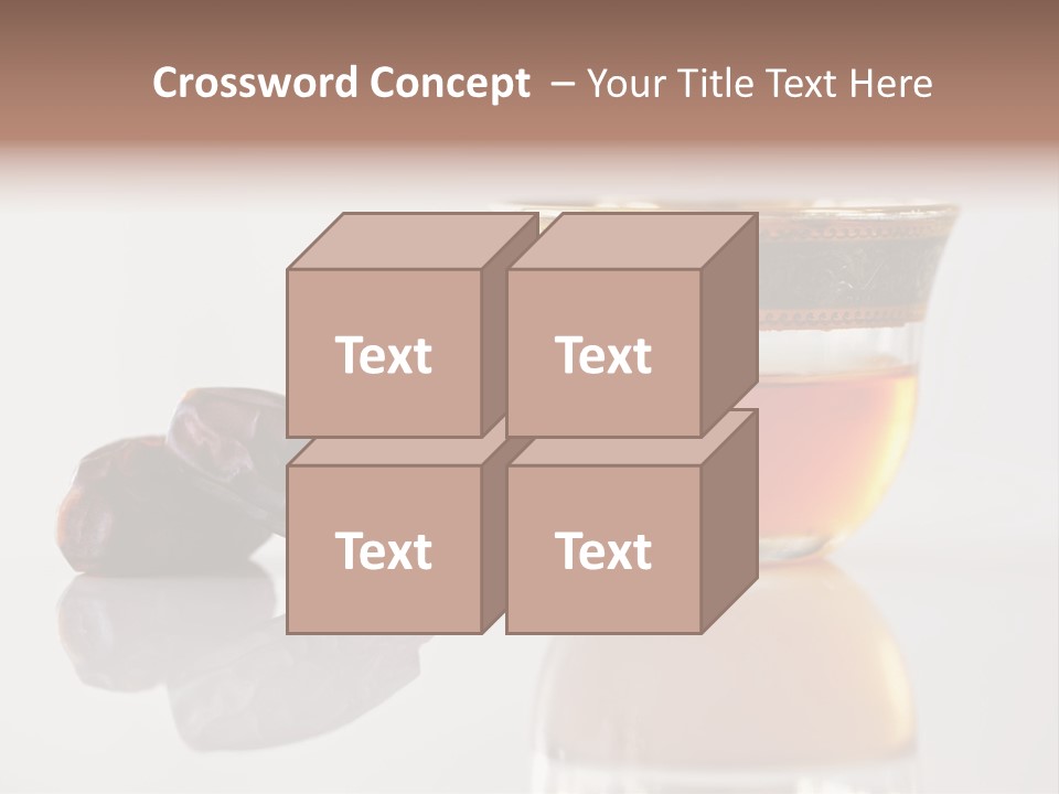 A Cup Of Tea Next To A Bowl Of Raisins PowerPoint Template
