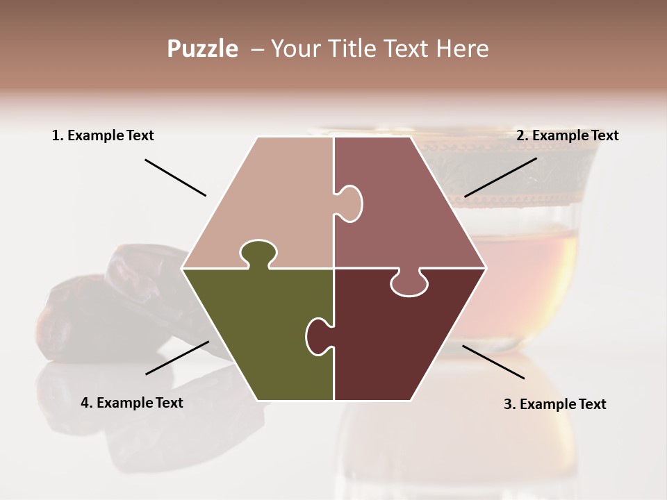 A Cup Of Tea Next To A Bowl Of Raisins PowerPoint Template