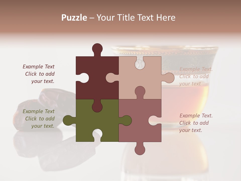 A Cup Of Tea Next To A Bowl Of Raisins PowerPoint Template