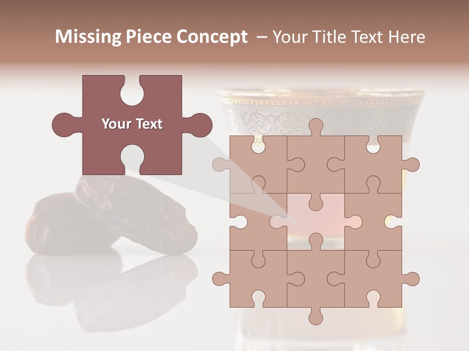 A Cup Of Tea Next To A Bowl Of Raisins PowerPoint Template