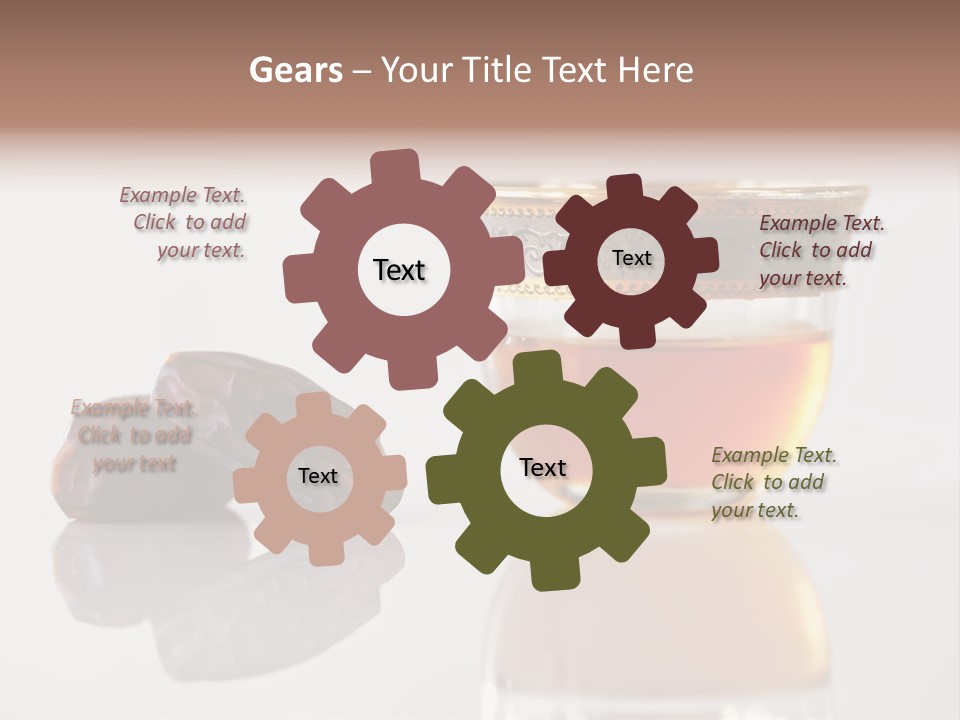 A Cup Of Tea Next To A Bowl Of Raisins PowerPoint Template