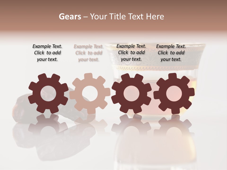 A Cup Of Tea Next To A Bowl Of Raisins PowerPoint Template