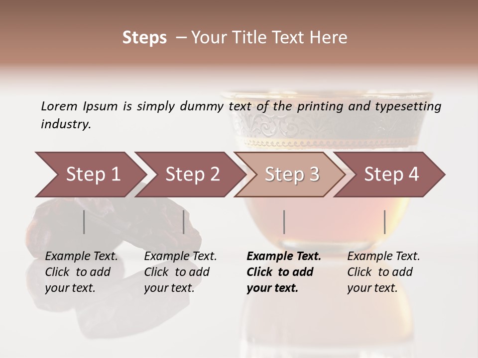 A Cup Of Tea Next To A Bowl Of Raisins PowerPoint Template