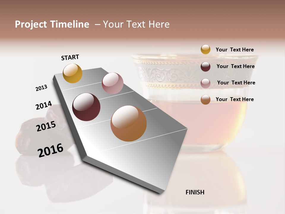 A Cup Of Tea Next To A Bowl Of Raisins PowerPoint Template