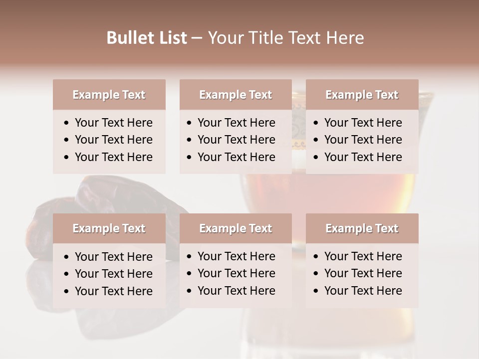A Cup Of Tea Next To A Bowl Of Raisins PowerPoint Template