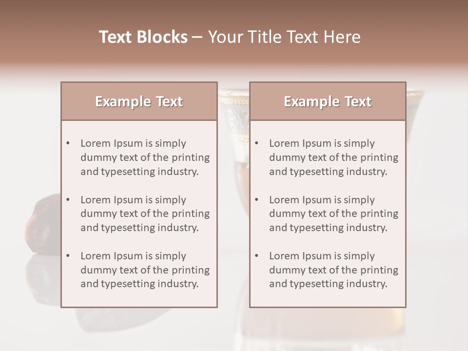 A Cup Of Tea Next To A Bowl Of Raisins PowerPoint Template