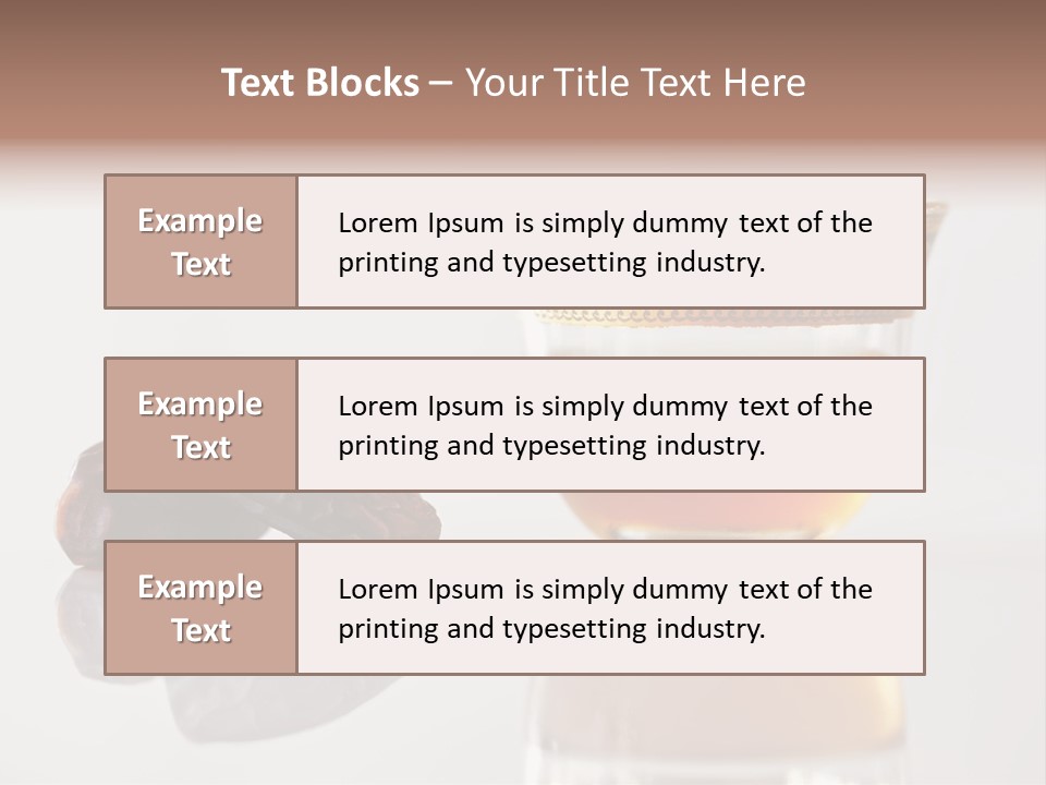 A Cup Of Tea Next To A Bowl Of Raisins PowerPoint Template